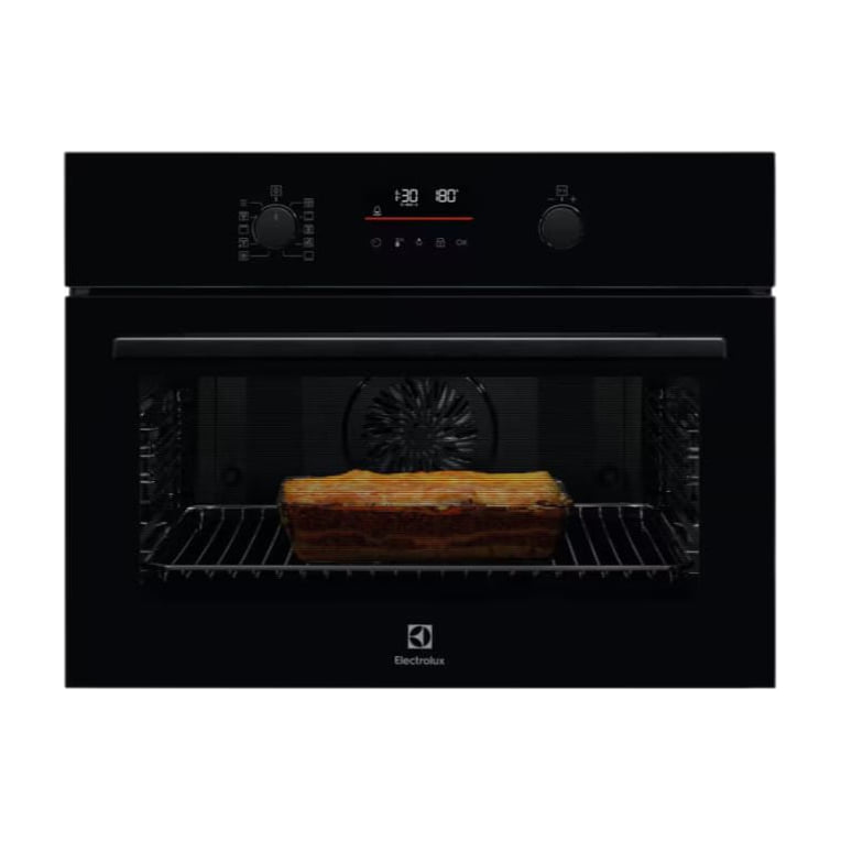 Horno multifunción Electrolux EVF6E46Z compacto de 43 litros, cristal negro