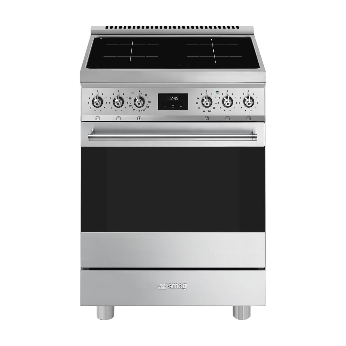 Cocina de inducción Smeg C6IPXM2, horno pirolítico de 70 l, inox