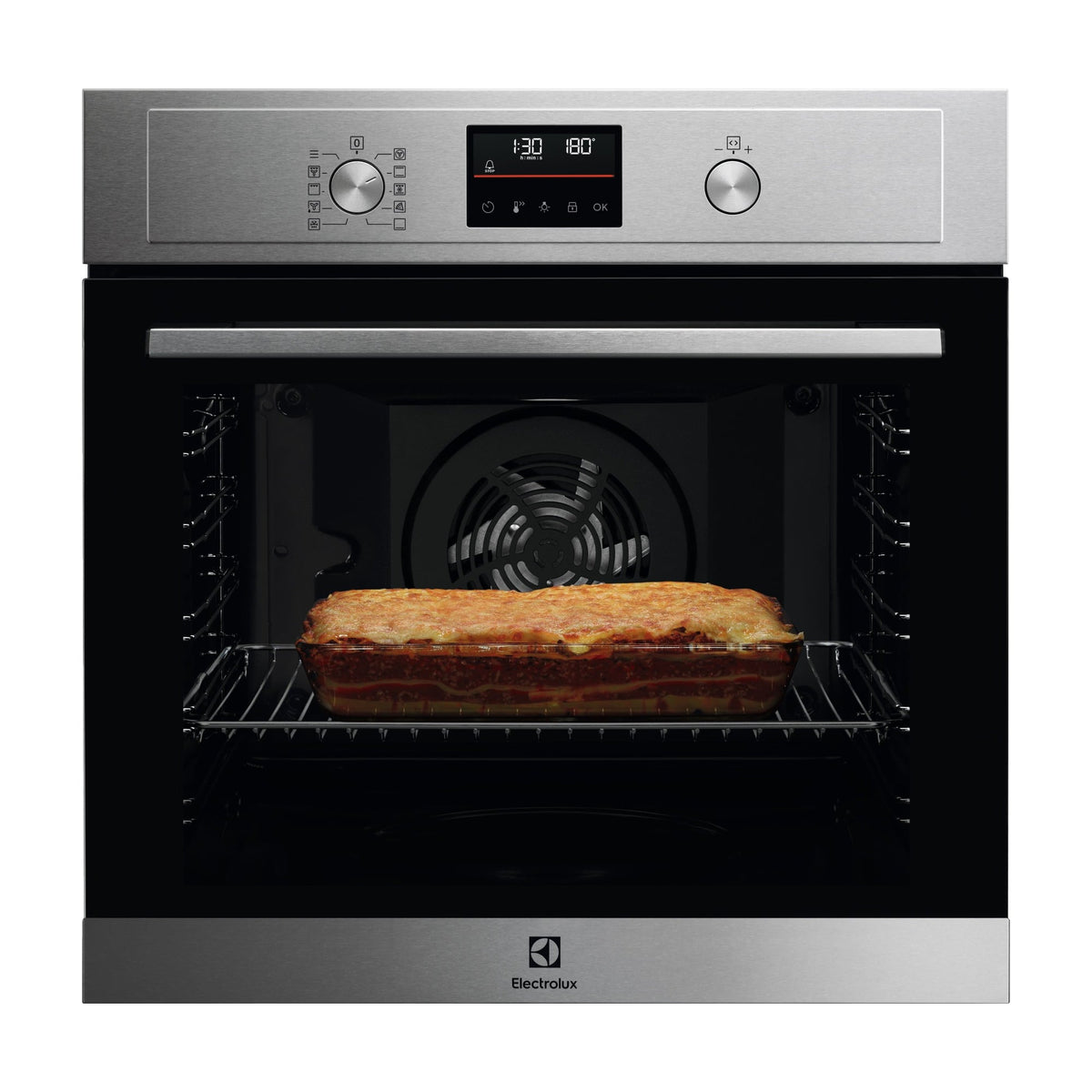 Horno multifunción Electrolux EOF4P56X pirolítico de 72 l, inox antihuellas