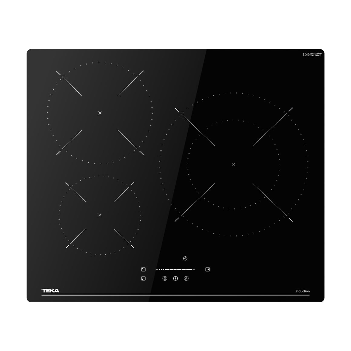 Placa de inducción Teka IBC 63110 SSM BK, 3 zonas y 7400 W