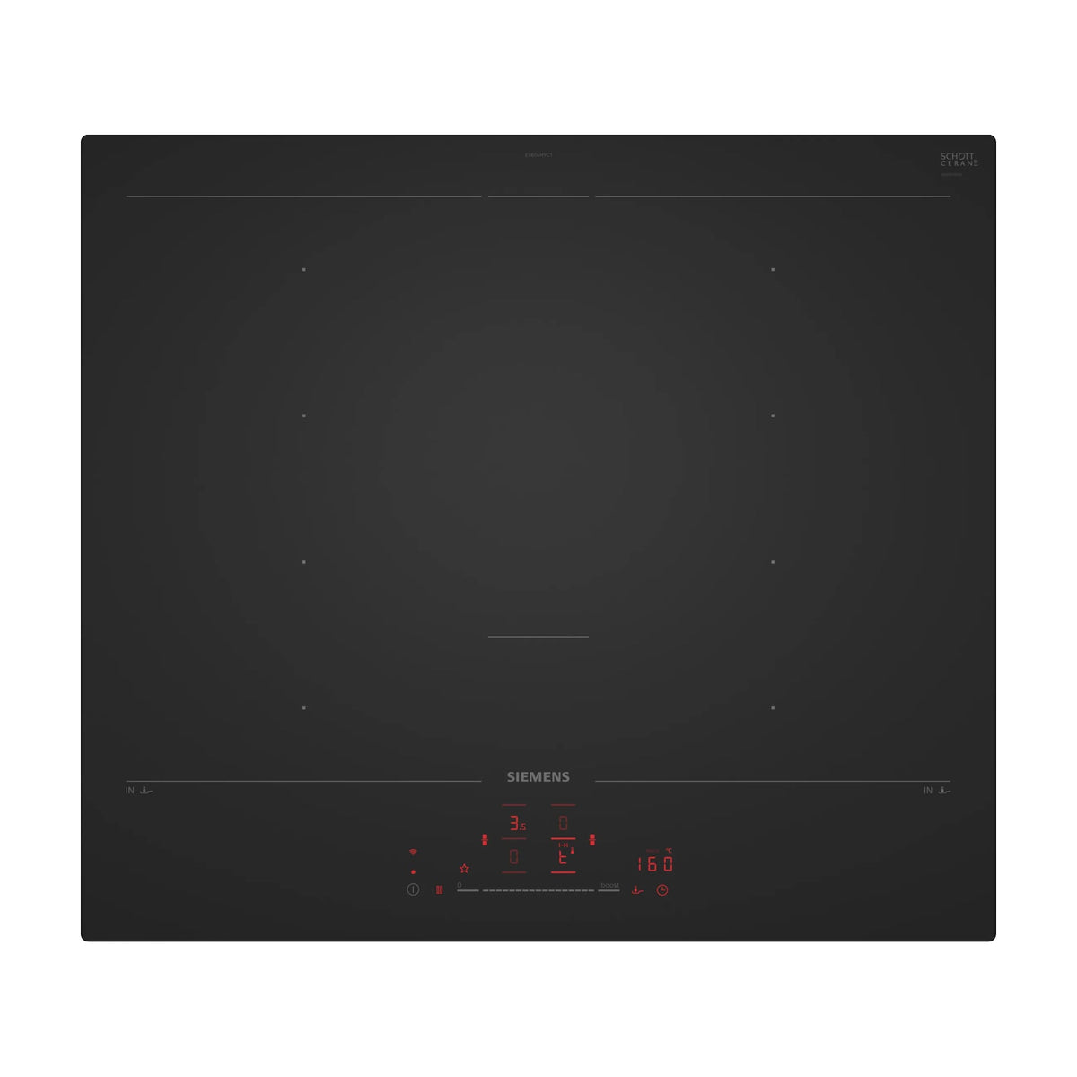 Placa de inducción Siemens EX61AHYC1E, 4 zonas flexInducción Plus, negro mate