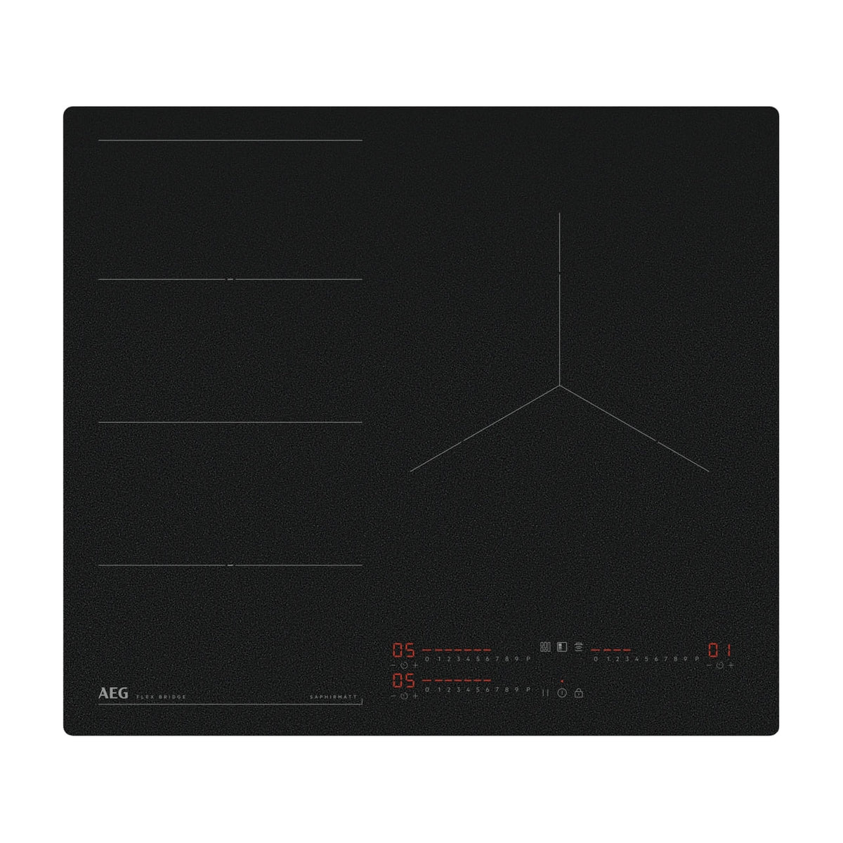 Placa de inducción AEG TI63IF00IZ con FlexiBridge y acabado SaphirMatt