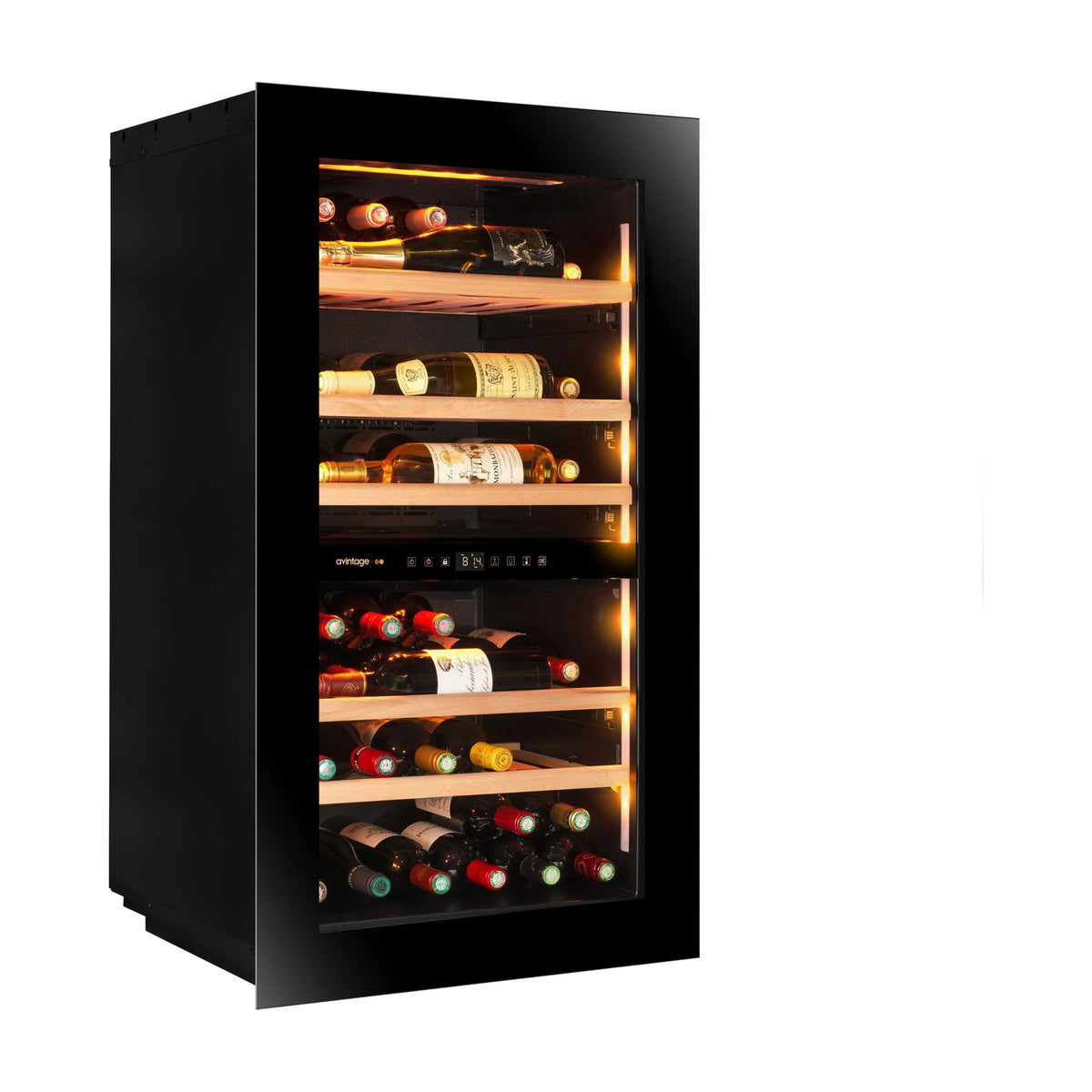 Vinoteca integrable Avintage AVI105PLATINUM de 56 botellas y 2 zonas